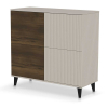 Komoda Random-2 II, ořech / krémová