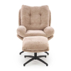 Křeslo Belmar s podnožkou, béžová