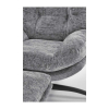 Křeslo Belmar s podnožkou, šedá