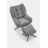Křeslo Belmar s podnožkou, šedá