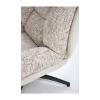 Křeslo Stamford s podnožkou, béžová