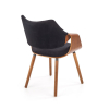 Jídelní židle Lacy, černá / ořech