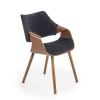 Jídelní židle Lacy, černá / ořech