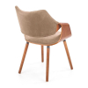 Jídelní židle Lacy, béžová / ořech
