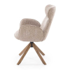 Jídelní židle Anika, béžová / ořech