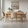 Jídelní židle Yareli, béžová / ořech