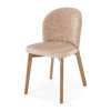 Jídelní židle Yareli, béžová / ořech