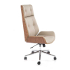 Kancelářské křeslo Poole, béžová / ořech