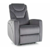 Polohovací křeslo Kronos Velvet, šedá