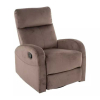 Polohovací křeslo Olimp Velvet, hnědá