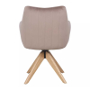Jídelní židle Azalia D Velvet, béžová / dub