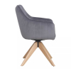 Jídelní židle Azalia D Velvet, šedá / dub