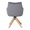 Jídelní židle Azalia D Velvet, šedá / dub