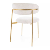 Jídelní židle Sally III, krémová / zlatá