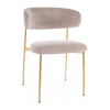 Jídelní židle Sally III, béžová / zlatá