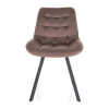 Jídelní židle Albons Velvet, hnědá