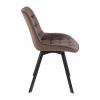 Jídelní židle Albons Velvet, hnědá