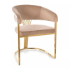 Jídelní židle Brimont, béžová / zlatá