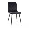 Jídelní židle Freville Velvet, černá