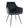 Jídelní židle Montale Velvet, černá