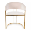 Jídelní židle Murata, krémová / zlatá