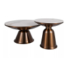 Konferenční stolek Rovigo, mramor / bronzová