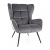 Křeslo Arroyal Velvet, šedá