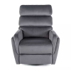Polohovací křeslo Belfort Velvet, šedá