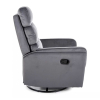 Polohovací křeslo Belfort Velvet, šedá