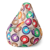 Sedací vak Pear barevné spirály - dětský, barevná
