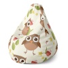 Sedací vak Pear sovy - dětský, barevná