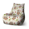 Sedací vak Bean sovy - dětský, barevná