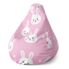 Sedací vak Pear králíčci - dětský, růžová