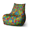 Sedací vak Bean barevná stavebnice, barevná
