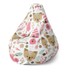 Sedací vak Pear lesní zvířátka, barevná