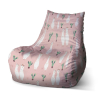 Sedací vak Bean lama a kaktusy, růžová