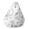 Sedací vak Pear malované horkovzdušné balony - dětský, barevná
