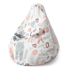Sedací vak Pear malované kočičky, barevná
