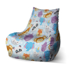 Sedací vak Bean zoo pro děti - dětský, barevná