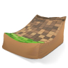 Sedací vak Lounge Blocks 3D - dětský, hnědá / zelená