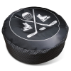 Taburet hokejový puk, černá