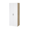 Šatní skříň Pedro, dub sonoma / bílý lesk