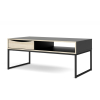 Konferenční stolek Sheba, černý mat / dub sonoma