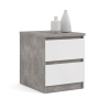 Noční stolek Simplicity III, šedá / bílý lesk