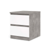 Noční stolek Simplicity III, šedá / bílý lesk