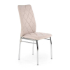 Jídelní židle Sabrina, béžová / stříbrná