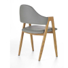 Jídelní židle Vilma, šedá / dub medový
