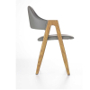 Jídelní židle Vilma, šedá / dub medový