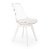 Jídelní židle Trinidad, čirá / bílá