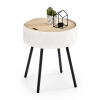 Odkládací stolek Aura, přírodní dřevo / bílá